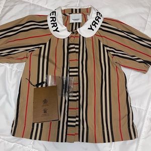 Girls Burberry blouse size 6 LIKE NEW